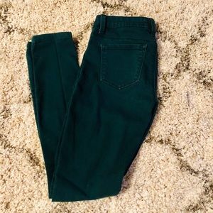 Dark Green Colored Jeans